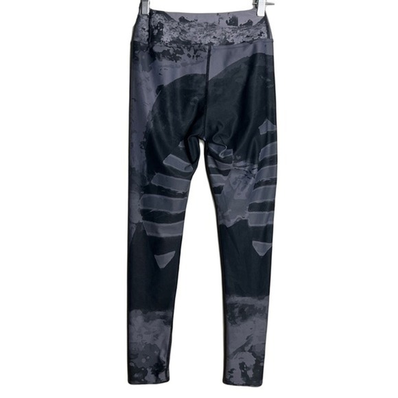 Wear AM Pants Womens Medium Gray‎ Black Watercolor L’Attitude Legging Athleisure - Picture 2 of 6